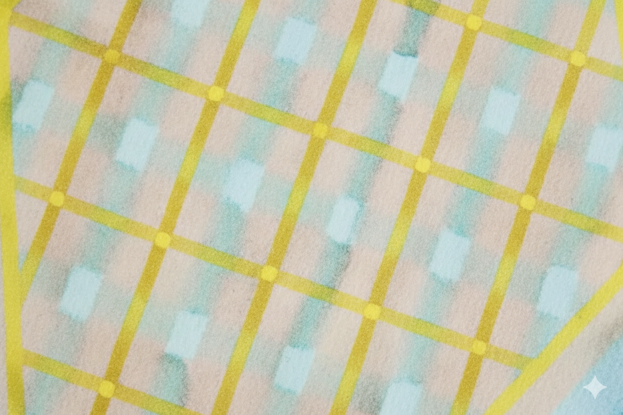 Maude Plaid Print Silk Diamond Scarf