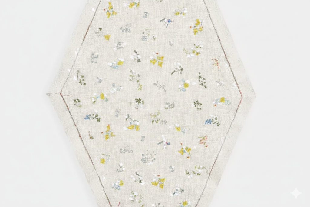 Tossed Floral Print Silk Diamond Scarf