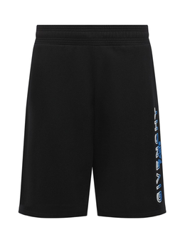 Givenchy Paris Gradient Logo Embroidered Sweat Shorts in Black