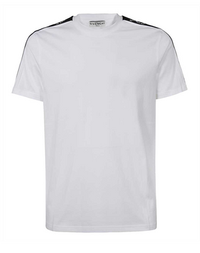 Givenchy Slim Fit Refracted Sleeve Logo T-Shirt in White