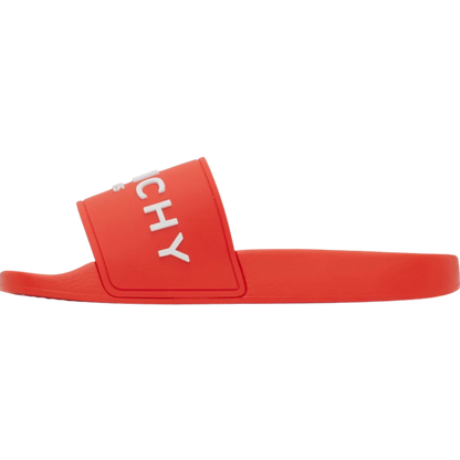 Givenchy Orange Embossed Slides