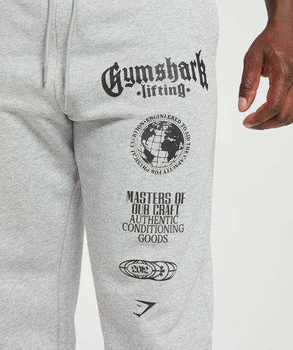 Gymshark Global Lifting Oversized Essential Joggers - Grey