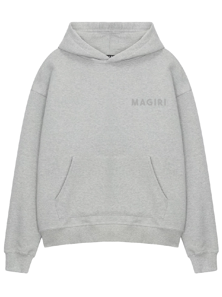 Magiri Core Puff Printed Hoodie in Grey
