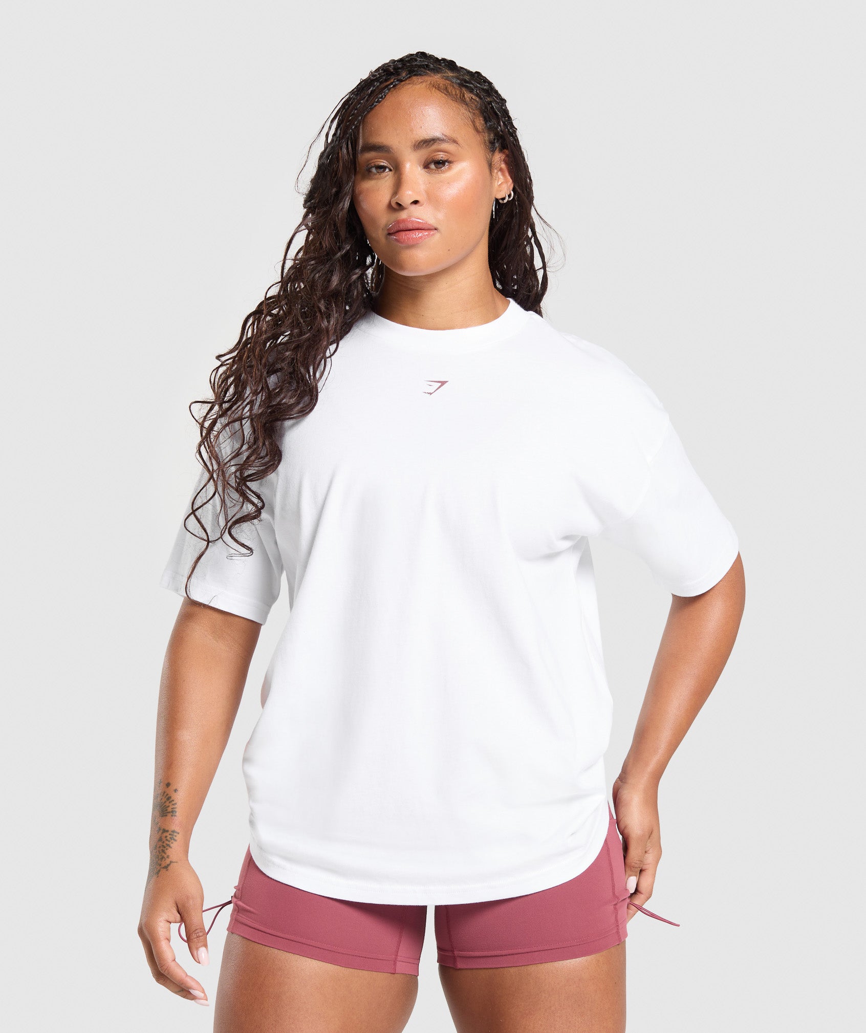 Gymshark Gritty Muscle Mommy Graphic T-Shirt - White