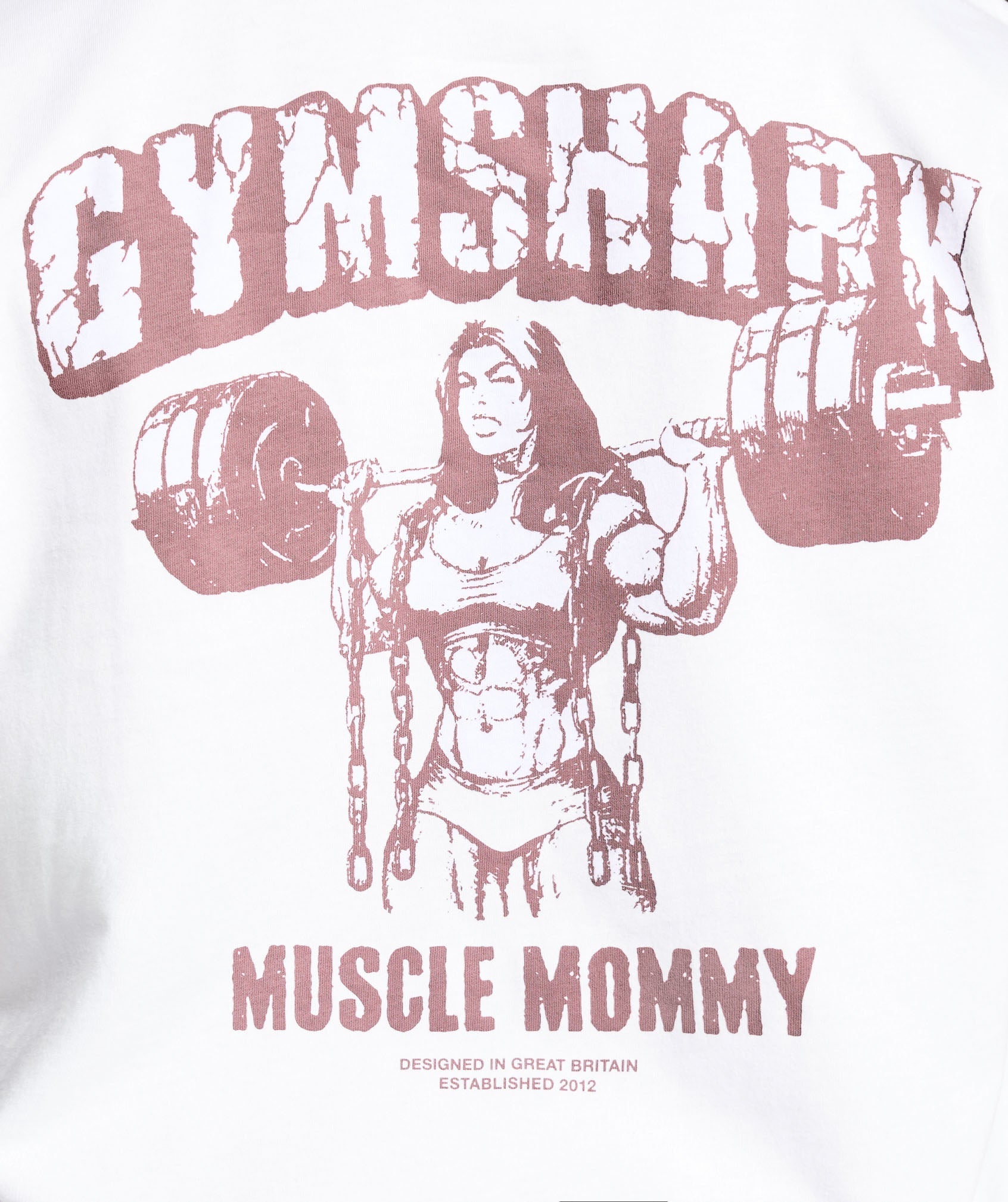 Gymshark Gritty Muscle Mommy Graphic T-Shirt - White