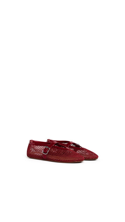 Alaïa Carmine BALLET FLATS IN FISHNET