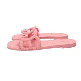 Gucci Interlocking G Pink Slide Sandals