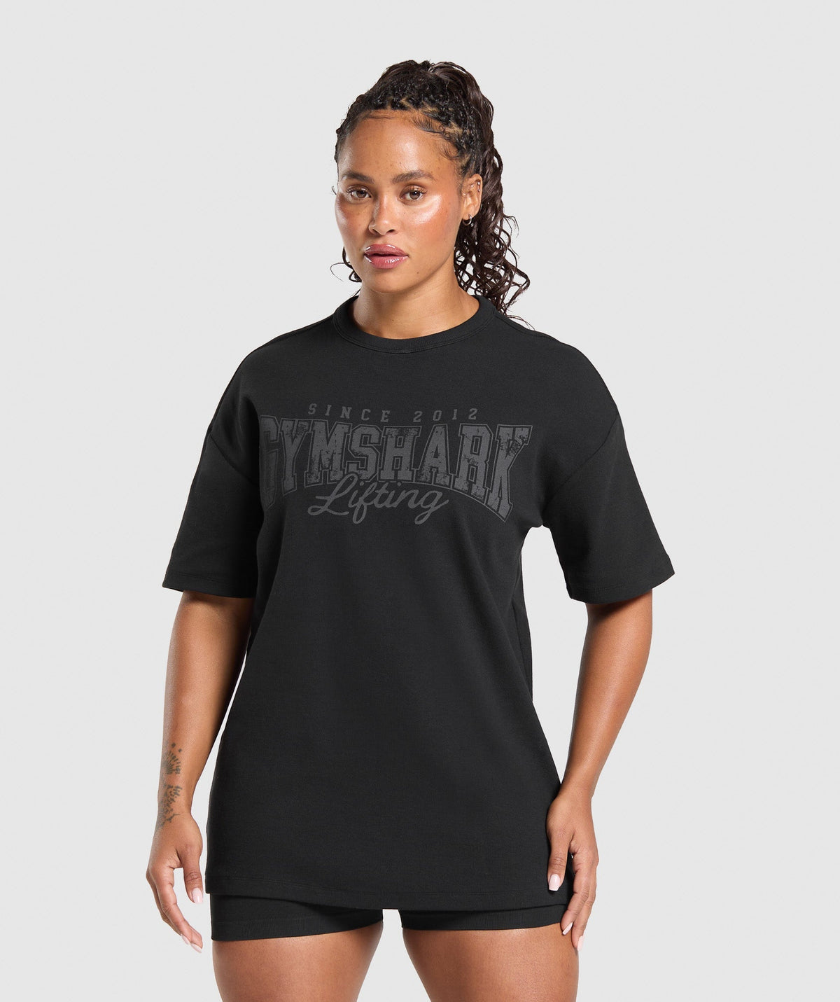 Gymshark Gymshark Lifting Oversized Pump Cover - Black