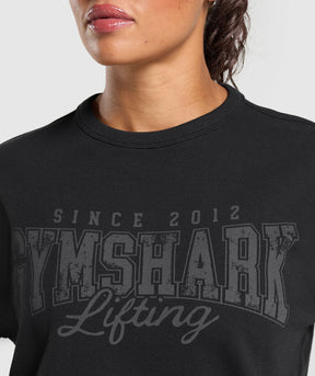 Gymshark Gymshark Lifting Oversized Pump Cover - Black