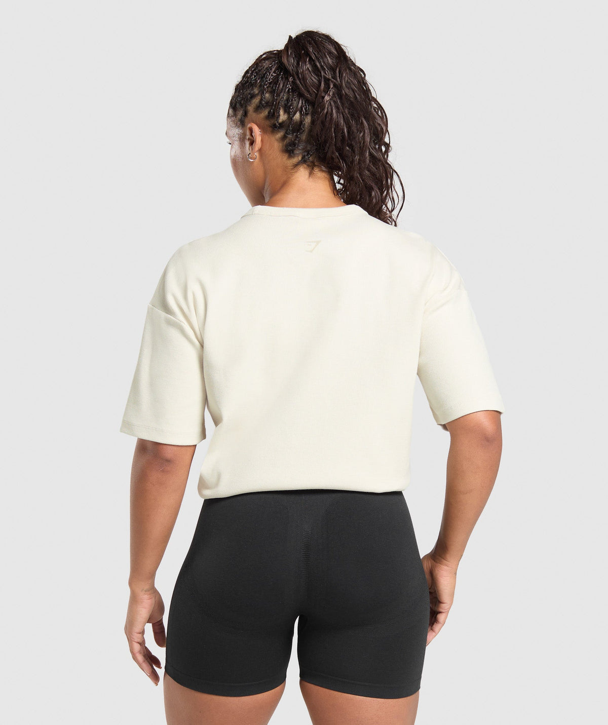 Gymshark Gymshark Lifting Oversized Pump Cover - Oat White