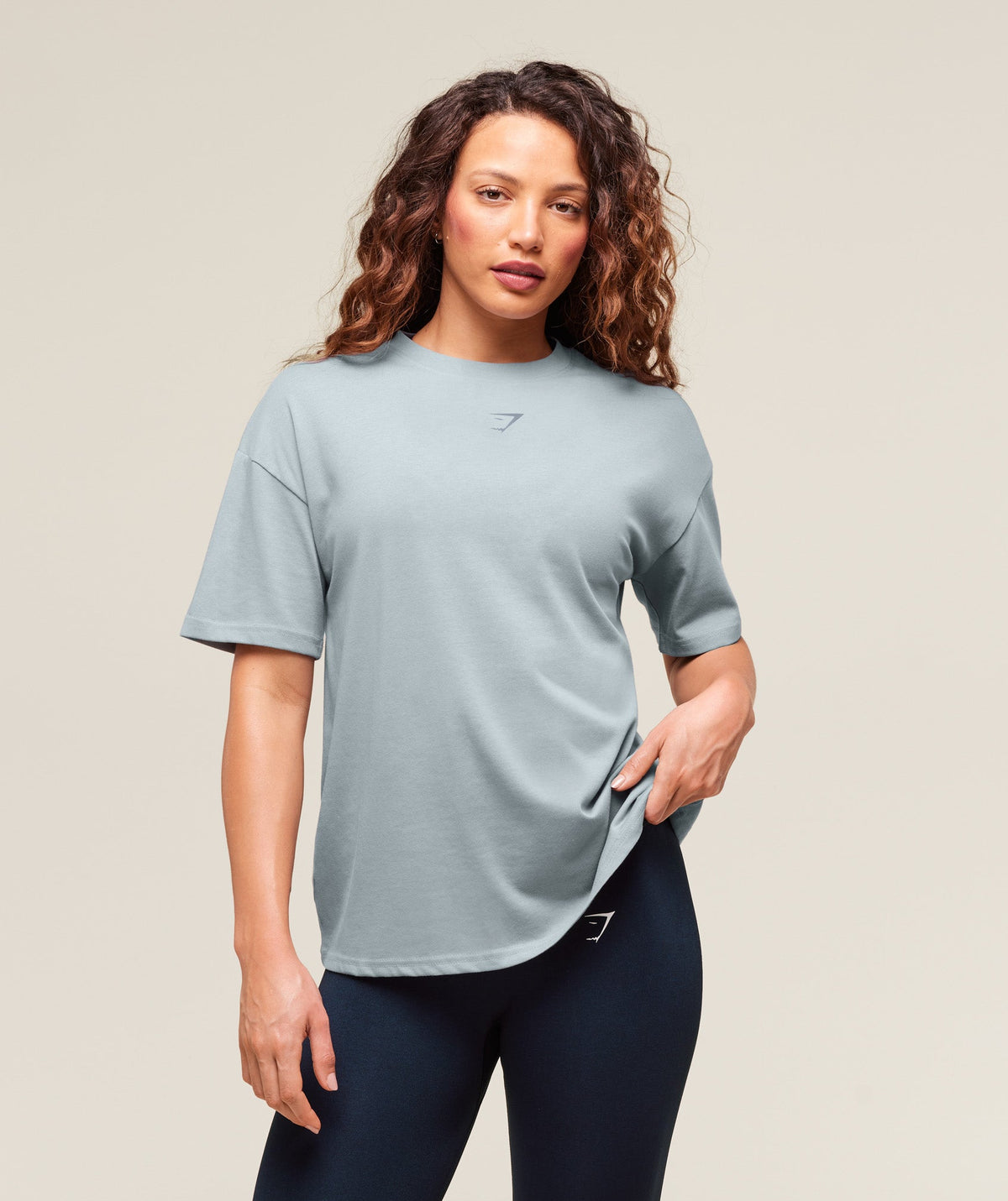 Power Oversized T-Shirt - Denim Grey