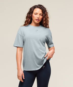 Power Oversized T-Shirt - Denim Grey