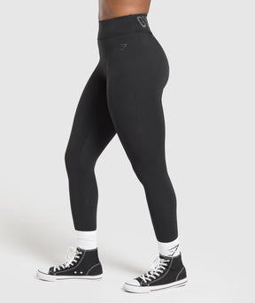 Gymshark Gymshark Wordmark Graphic Leggings - Black