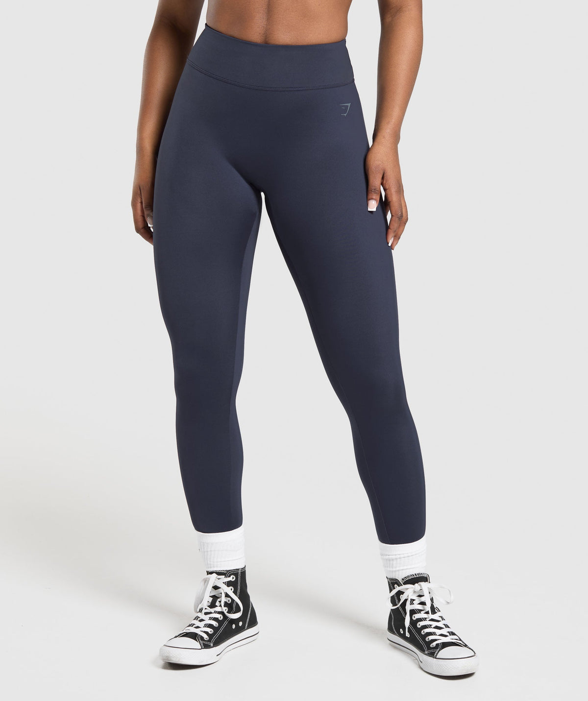 Gymshark Gymshark Wordmark Graphic Leggings - Heavy Blue