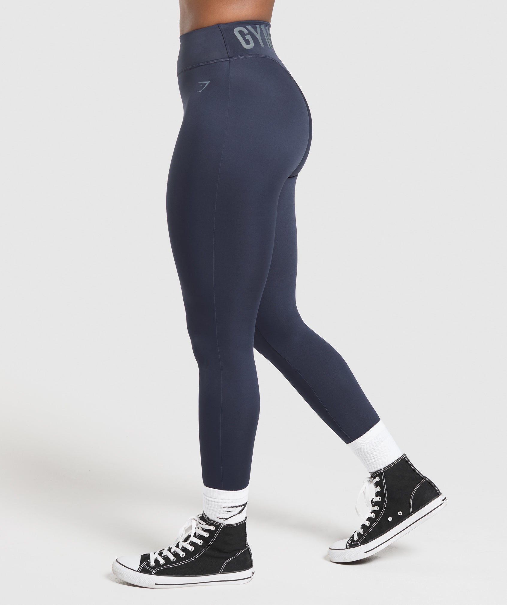 Gymshark Gymshark Wordmark Graphic Leggings - Heavy Blue
