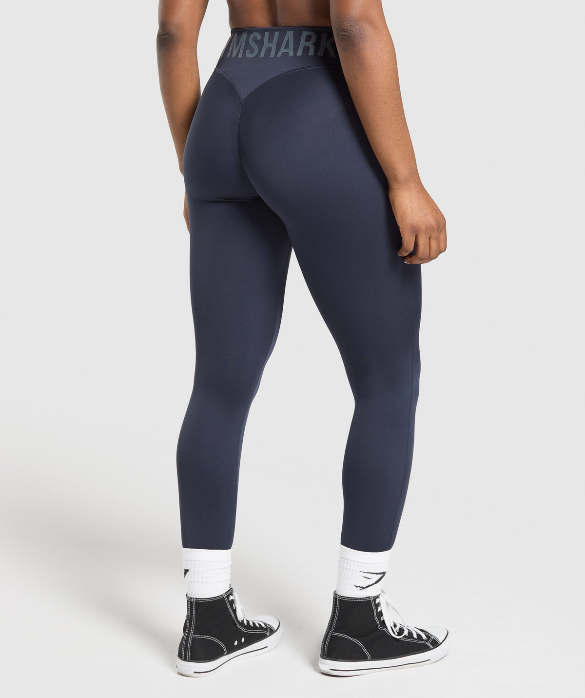 Gymshark Gymshark Wordmark Graphic Leggings - Heavy Blue