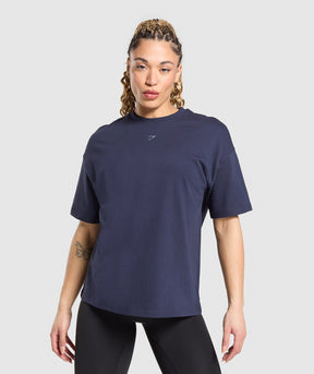 Gymshark Wordmark Graphic T-Shirt - Heavy Blue
