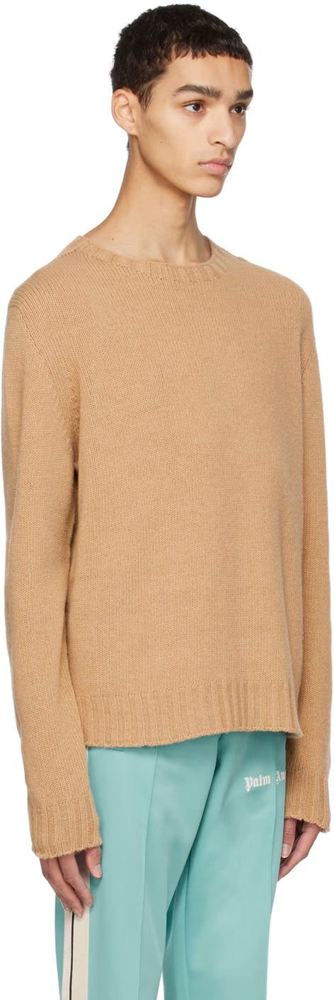 Beige Curved Sweater