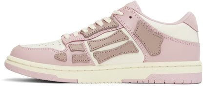 AMIRI White & Pink Skel Top Low Sneakers