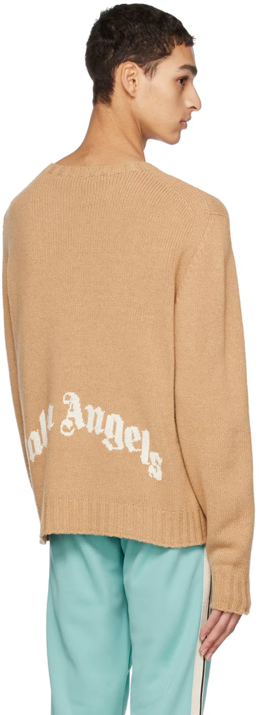 Beige Curved Sweater