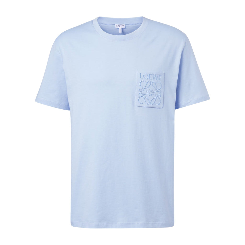 Loewe Embroidered Tonal Pocket Light Blue T-Shirt