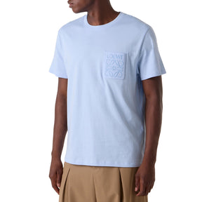 Loewe Embroidered Tonal Pocket Light Blue T-Shirt