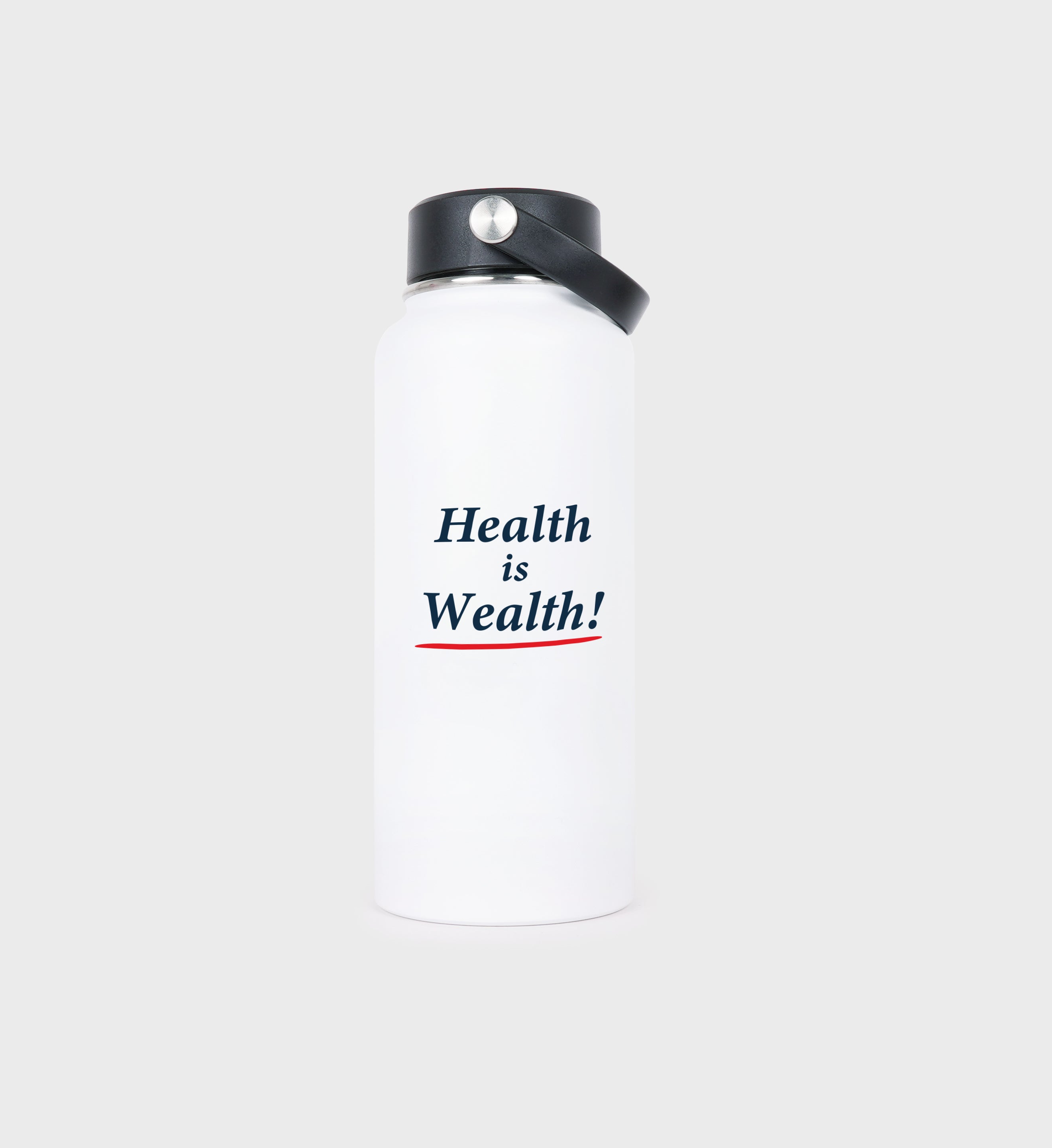 Health is Wealth Bottle - White/Multi