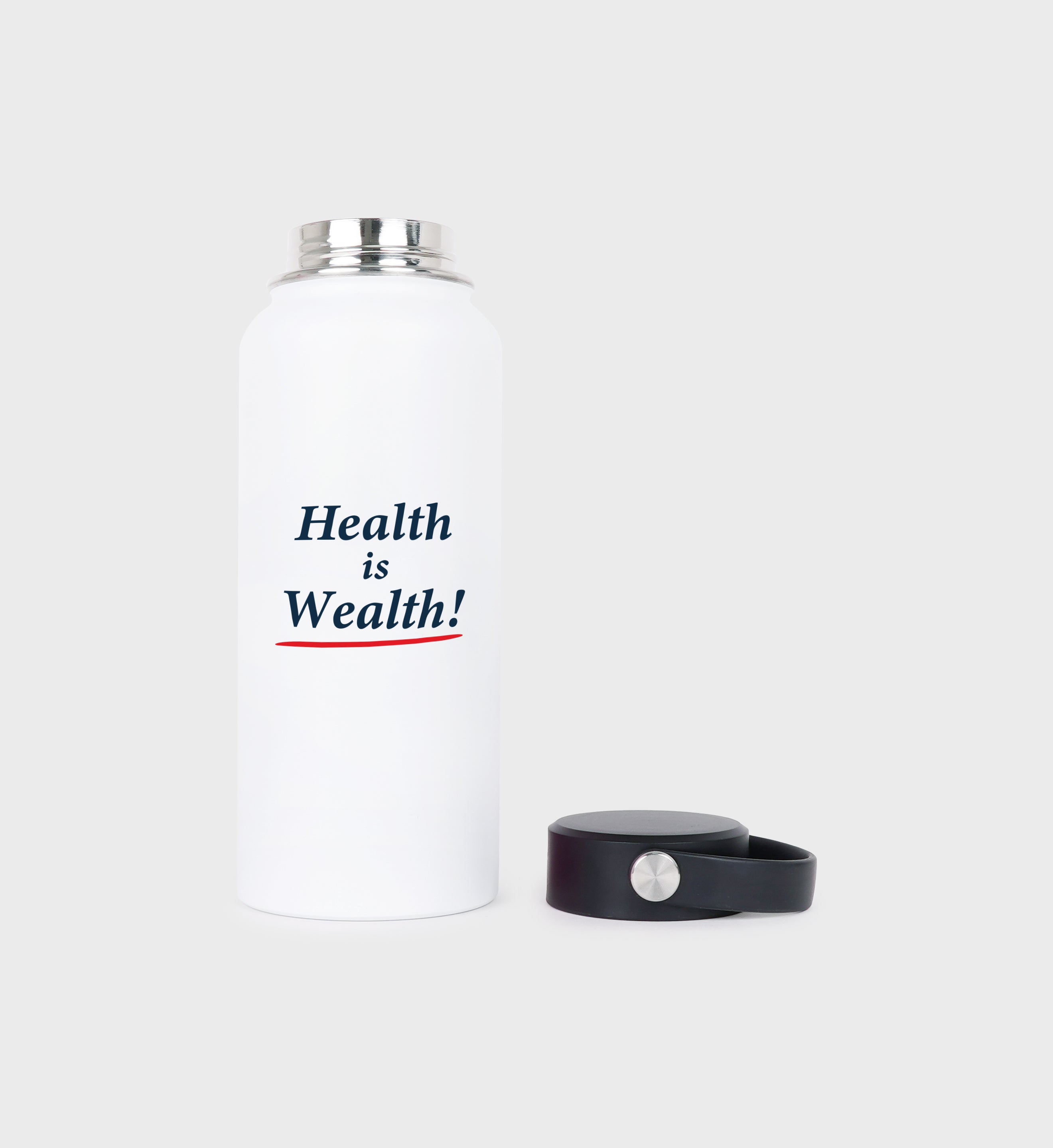 Health is Wealth Bottle - White/Multi