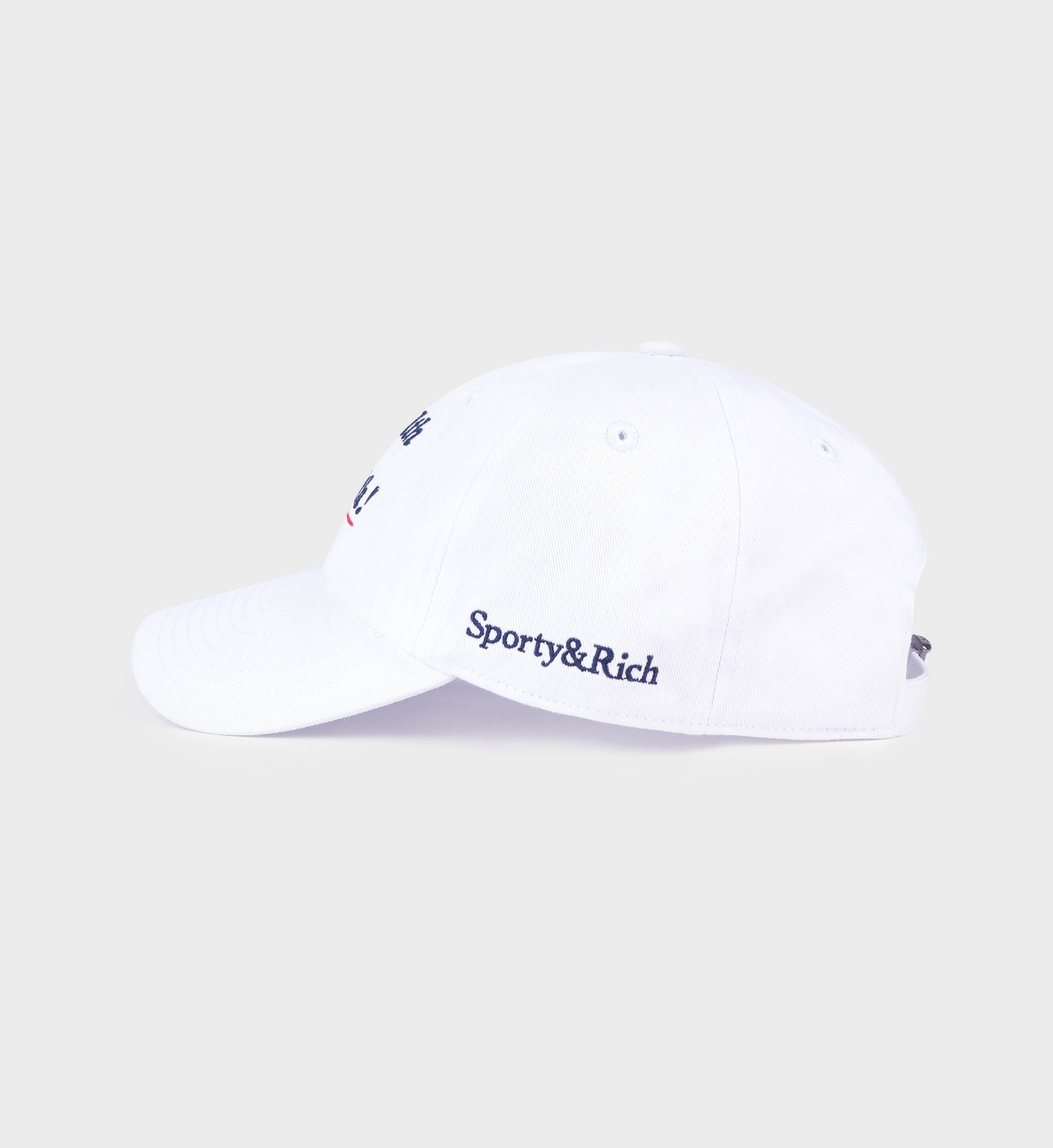 Health is Wealth Hat - White/Navy/Fire Red
