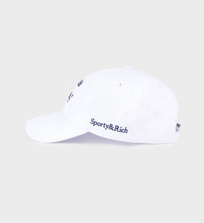 Health is Wealth Hat - White/Navy/Fire Red
