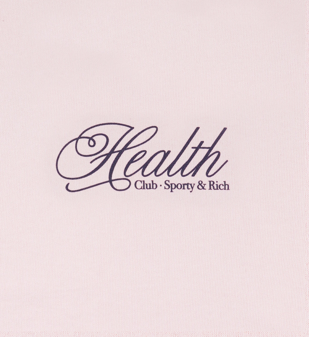 Health Script Crewneck - Pink Dolphin/Navy
