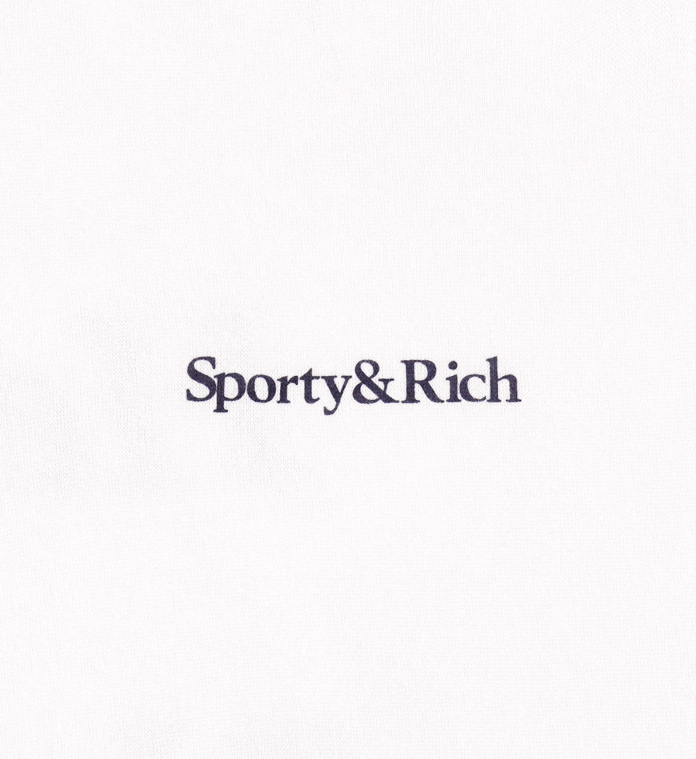 Health Is Wealth Soft Cropped Hoodie - White/Navy