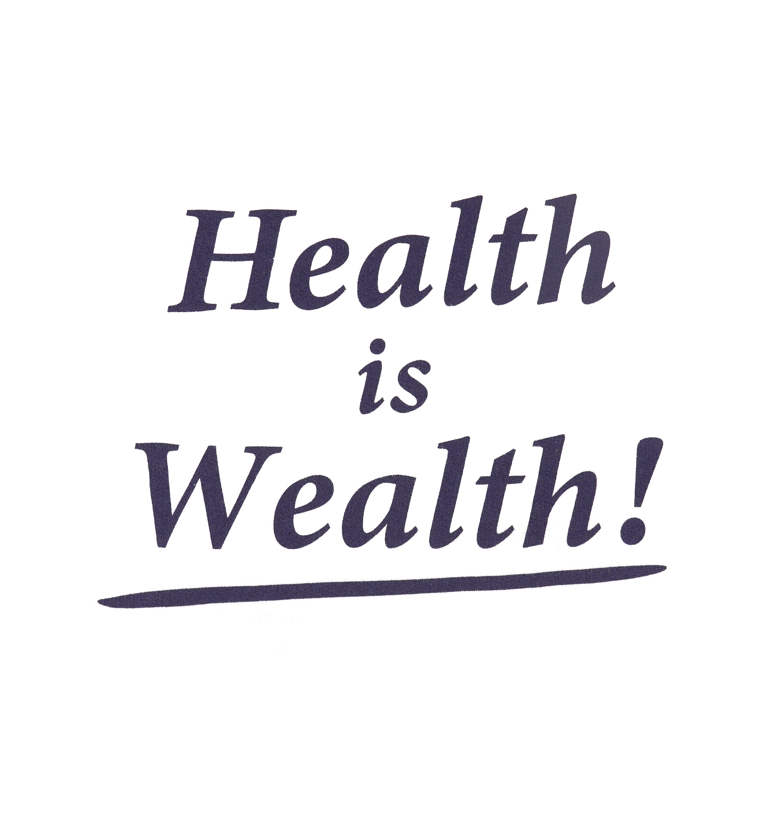 Health Is Wealth Soft Cropped Hoodie - White/Navy