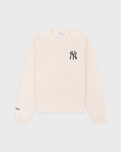 Heritage Yankees Serif Knitted Sweater - Ecru/Navy