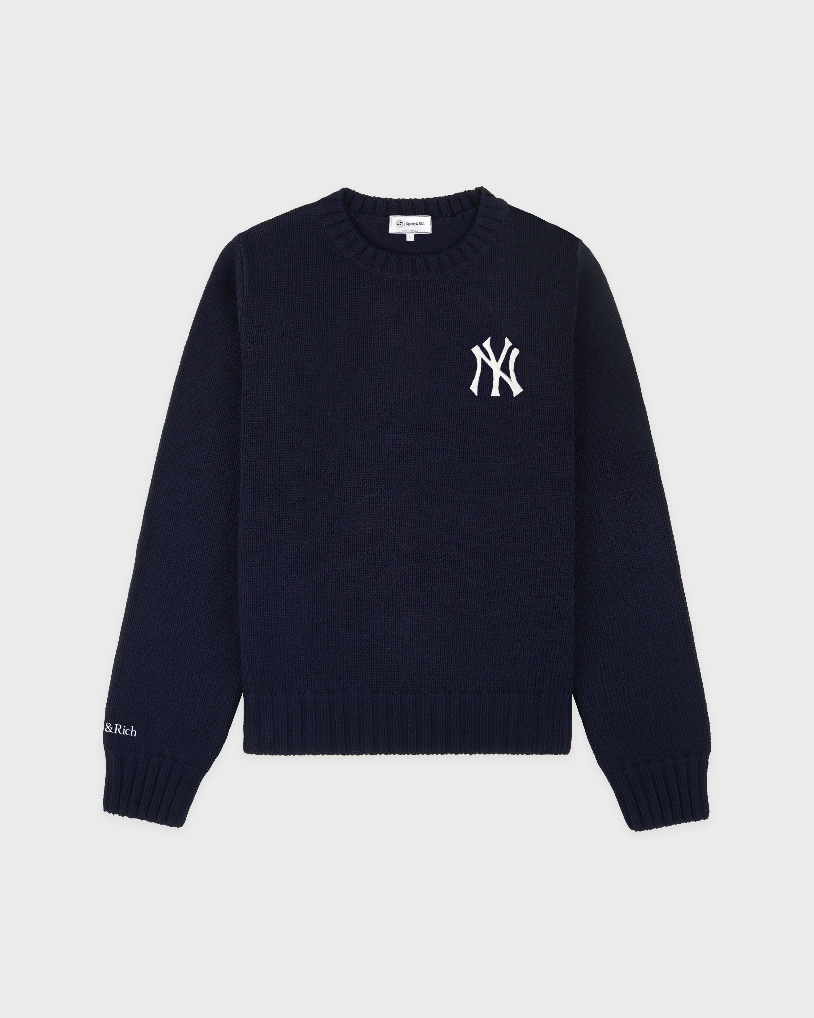 Heritage Yankees Serif Knitted Sweater - Navy/Ecru