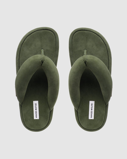 Hilary Olive Suede