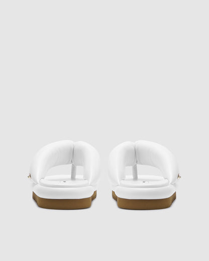 Hilary White Leather