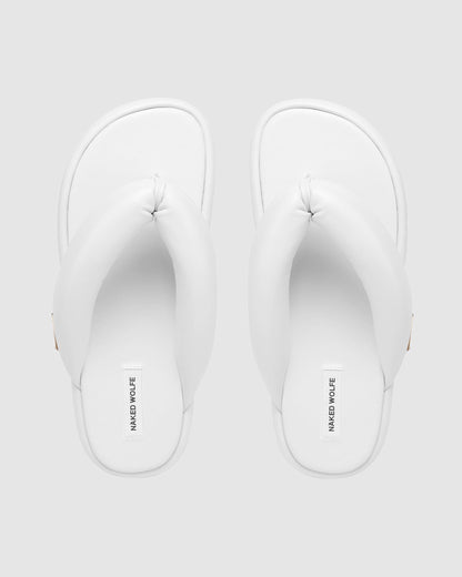 Hilary White Leather