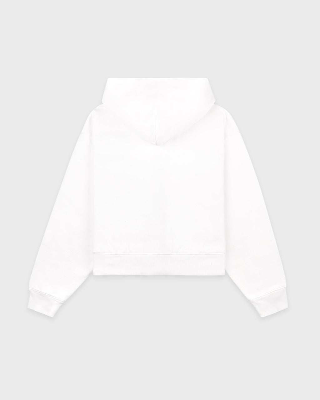 Homerun Cropped Zip Hoodie - White
