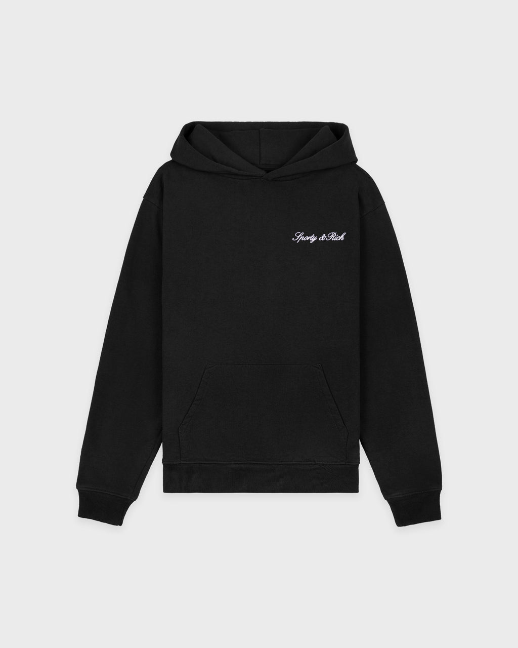 Signature Logo Embroidered Hoodie - Black/White