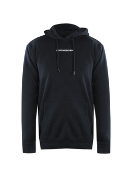 Love Moschino Plain Logo Black Hoodie