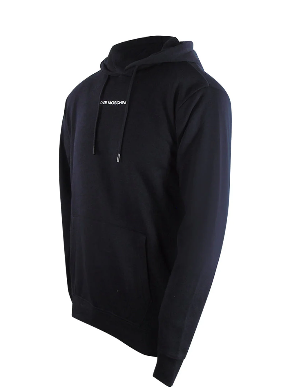 Love Moschino Plain Logo Black Hoodie