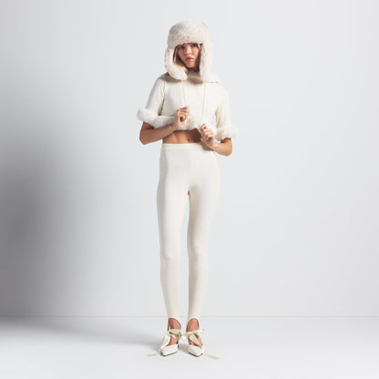 FAUX FUR TRAPPER HAT | EGRET