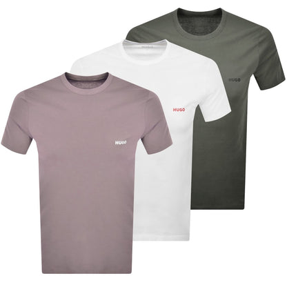 HUGO 3 Pack Crew Neck T Shirts