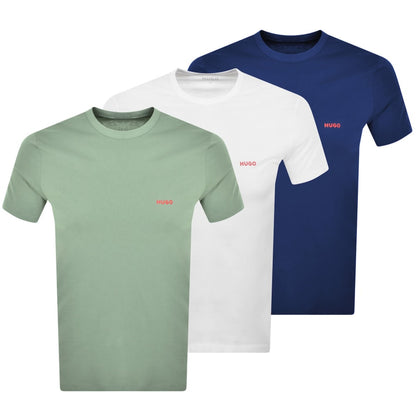 HUGO 3 Pack Crew Neck T Shirts