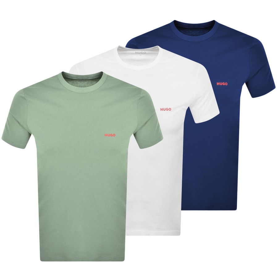 HUGO 3 Pack Crew Neck T Shirts