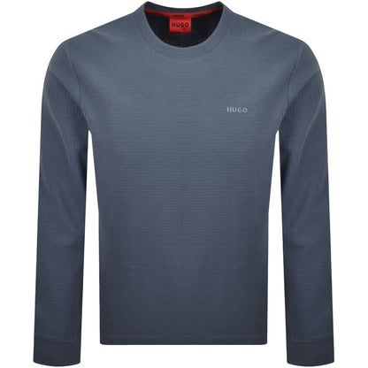 HUGO Austin Long Sleeved T Shirt Blue