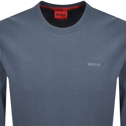 HUGO Austin Long Sleeved T Shirt Blue