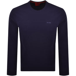 HUGO Austin Long Sleeved T Shirt Navy
