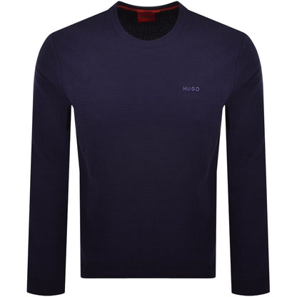 HUGO Austin Long Sleeved T Shirt Navy